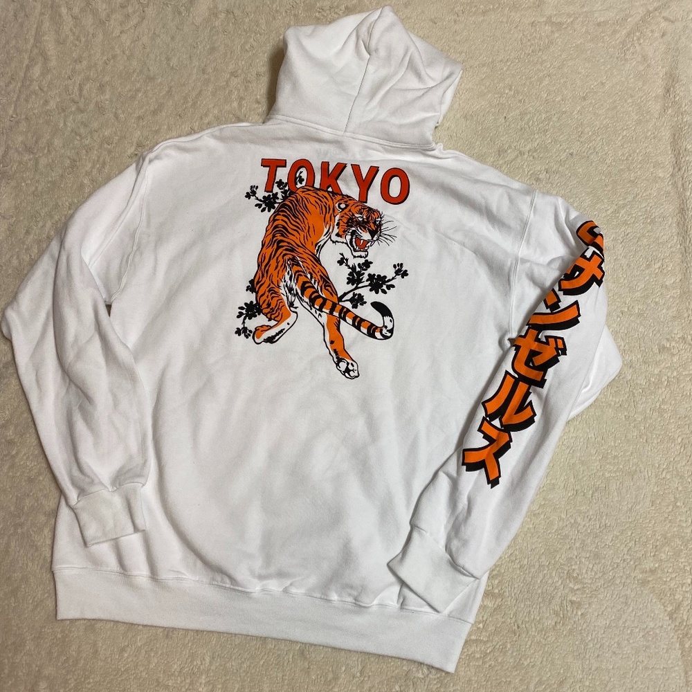 NEW! Bowery Supply Co Tokyo Tiger Graphic Hoodie Mens Large